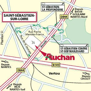 Plan d'accès NANTES ST SEBASTIEN