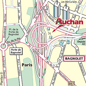 Plan d'accès BAGNOLET