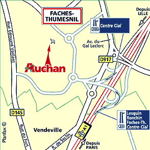 Plan d'accès FACHES THUMESNIL
