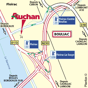 Plan d'accès BORDEAUX BOULIAC