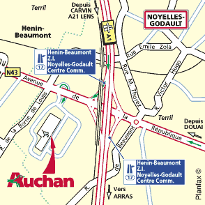 Plan d'accès NOYELLES GODAULT