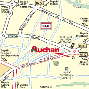 Plan d'accès PAU