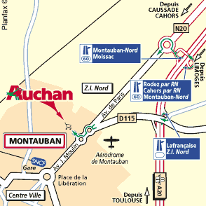 Plan d'accès MONTAUBAN