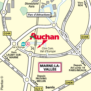 Plan d'accès VAL D' EUROPE