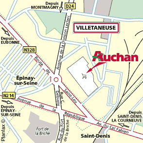Plan d'accès VILLETANEUSE