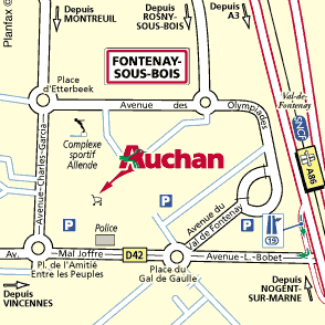 Plan d'accès FONTENAY SOUS BOIS
