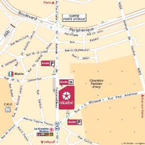 Plan d'accès KREMLIN BICETRE - OKABÉ