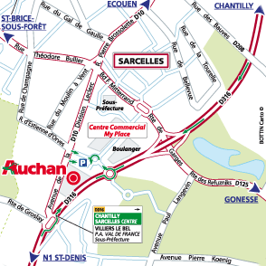 Plan d'accès SARCELLES